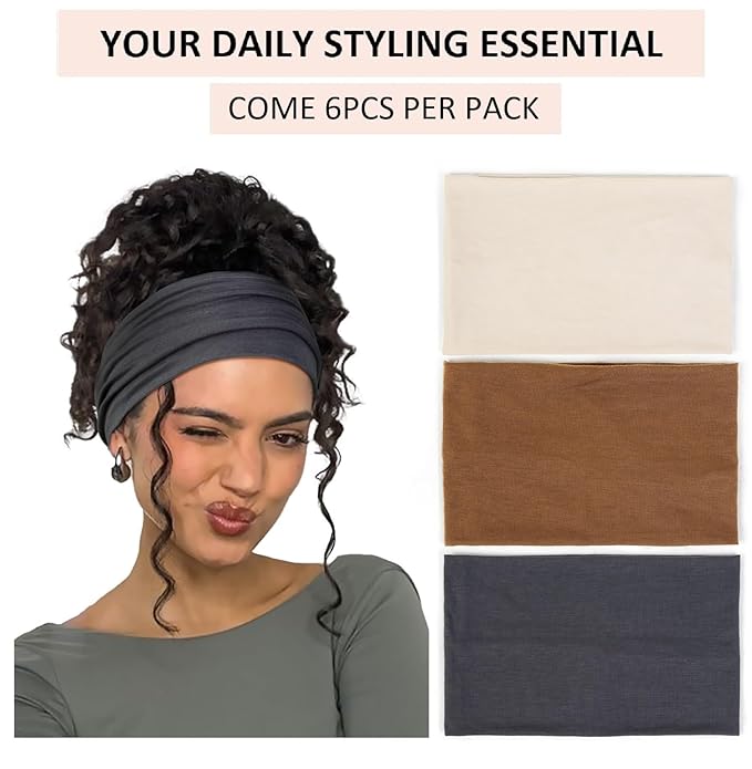 Wide Headbands for Women Non Slip Thick Large Head Bands for Women's Hair - Image 2