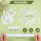 50 Pcs Large Disposable Shower Caps, Waterproof Clear Plastic Shower Cap - Image 2