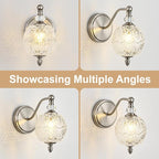 1 Piece Brushed Nickel Wall Sconce, 1-Light Mid Century Modern Brushed Nickel - Image 2