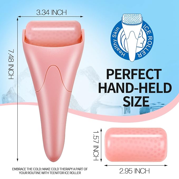 Teenitor Pink Ice Roller for Face, Ice Face Roller, Eye Roller for Puffy Eyes - Image 8