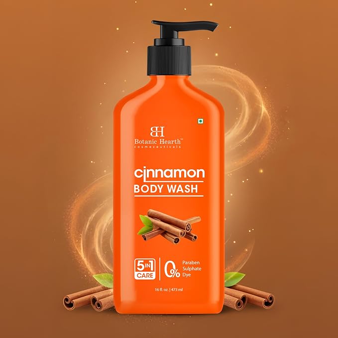 Botanic Hearth Cinnamon Body Wash – Invigorating 5-in-1 Shower Gel - Image 3