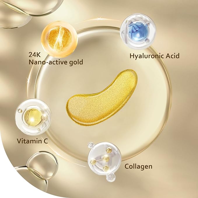Under Eye Patches, 24K Gold Under Eye Mask - Image 3
