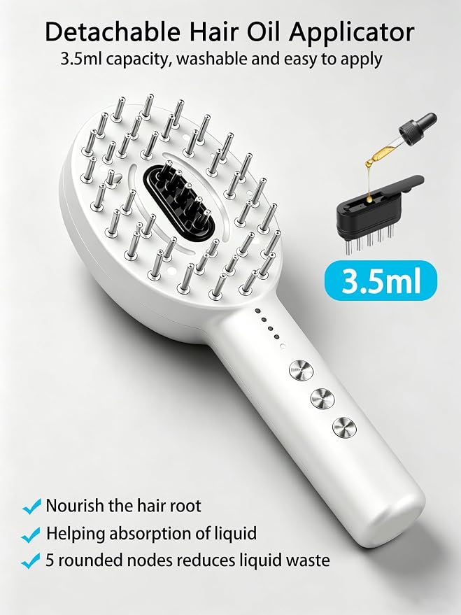 3-in-1 Electric Scalp Massager Brush, Vibrating Scalp Massager Comb - Image 5