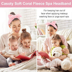 Casoty 10 Pcs Pink Makeup Headbands, Hair Band - Image 6