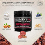 Salt Body Scrub Sandalwood For Men – Moisturizes, Exfoliates & Nourishes Skin – - Image 3