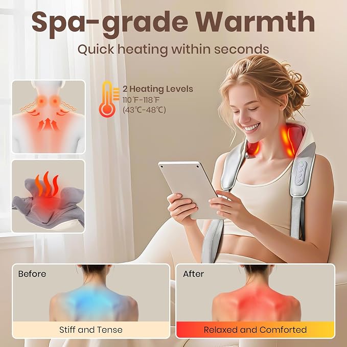 Neck and Shoulder Massager, 6D Neck Massager - Image 4