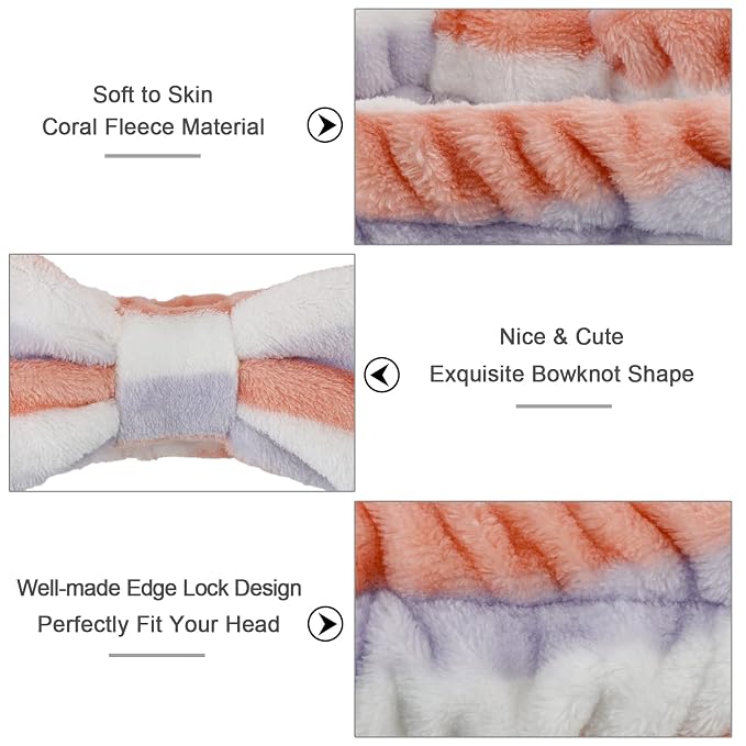 Ondder 8 Pack Spa Headbands for Face Washing - Image 2