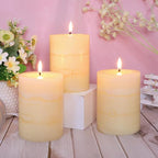 3x4 Inches Jasmine Scented Pillar Candles Ivory White Hand-Poured Candle Long - Image 7