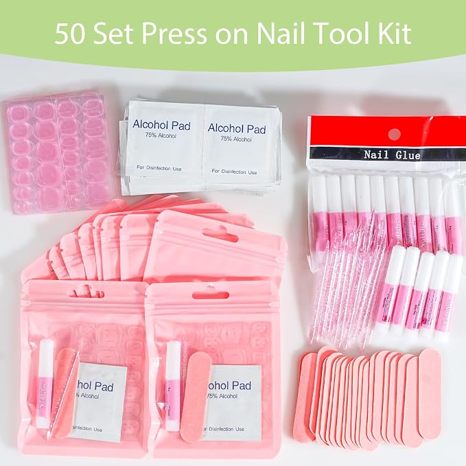 Press On Nail Tool Kit with Everything, Bebbtiy Press On Nail Prep Tool Kit - Image 5