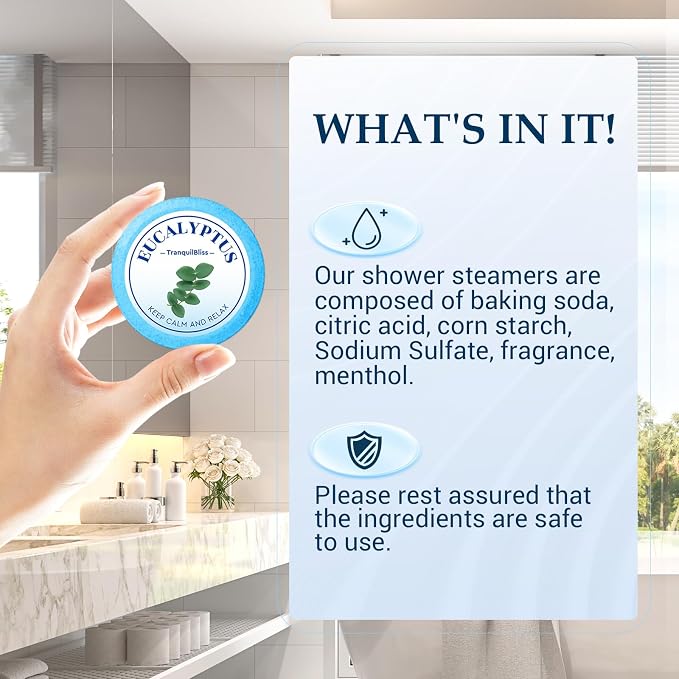 TranquilBliss Shower Steamers, Self Care Relaxation Shower Tablets - Image 5