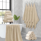 18 Piece Family Bath Towel Set Include 6 Bath Towels, 6 Hand Towels and 6 - Image 8