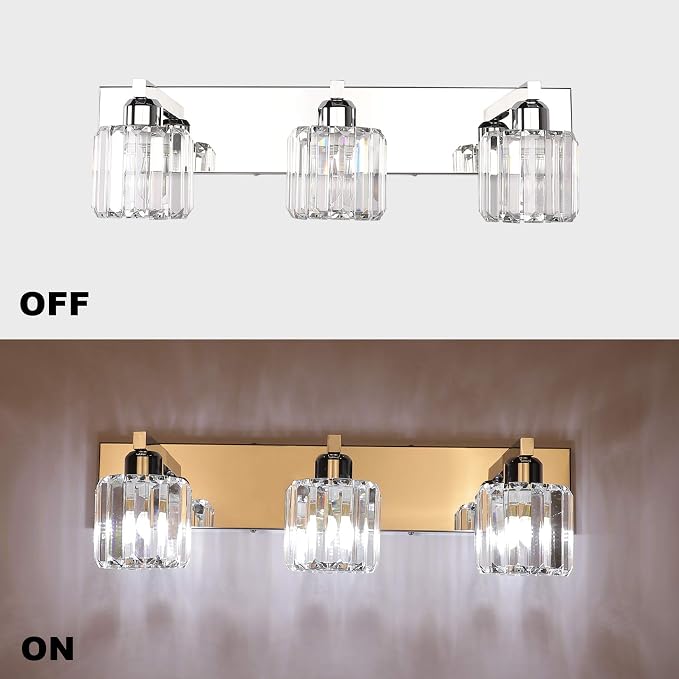 Aipsun Crystal Vanity Light Fixtures Modern Vanity Light - Image 6
