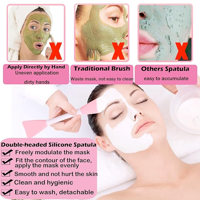 RamPula Silicone Face Mask Brush, Facial Mud Mask Applicator Brush Flexible - Image 3