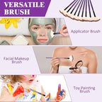 9 Pieces Facial Fan Mask Brushes, Soft Facial Applicator Brushes Tools - Image 6