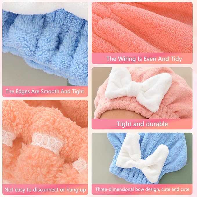 2 Pack Ultra Absorbent Hair Quick Drying Towel - Image 4