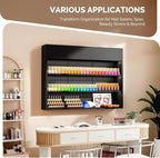 OmySalon Wall Mounted Display Rack, 47.6-Inch 3-Tier LED Nail Polish Organizer - Image 5
