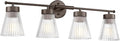 4-Light Bathroom Vanity Light, HWH Oil-Rubbed Bronze Bathroom Light Fixtures by HWHINVESTMENT