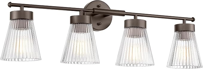 4-Light Bathroom Vanity Light, HWH Oil-Rubbed Bronze Bathroom Light Fixtures by HWHINVESTMENT