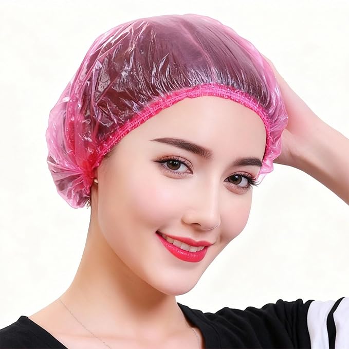 200 PCS Disposable Shower Caps Thickened Waterproof Hair Bath Caps by MISSJOJIAY