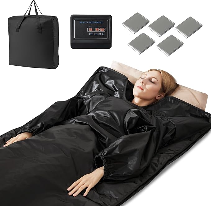 COSTWAY Infrared Sauna Blanket, Portable Full-Body Personal Sauna by COSTWAY