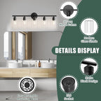 Espird Bathroom Vanity Light Fixtures Matte Black Bathroom Lighting Fixture - Image 3