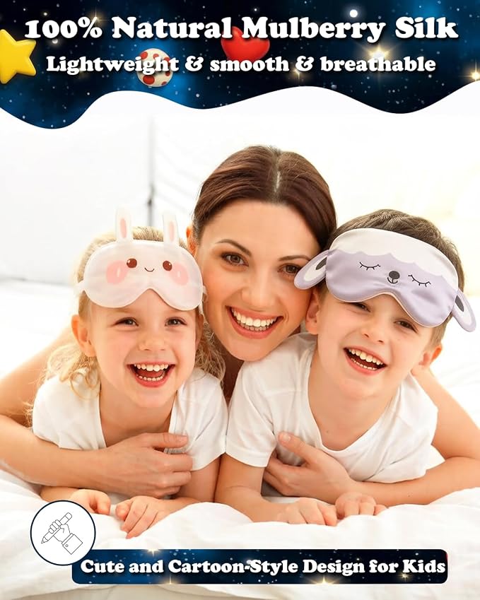 Orose Kids Silk Sleep Mask Cute Adjustable Original Design - Image 9