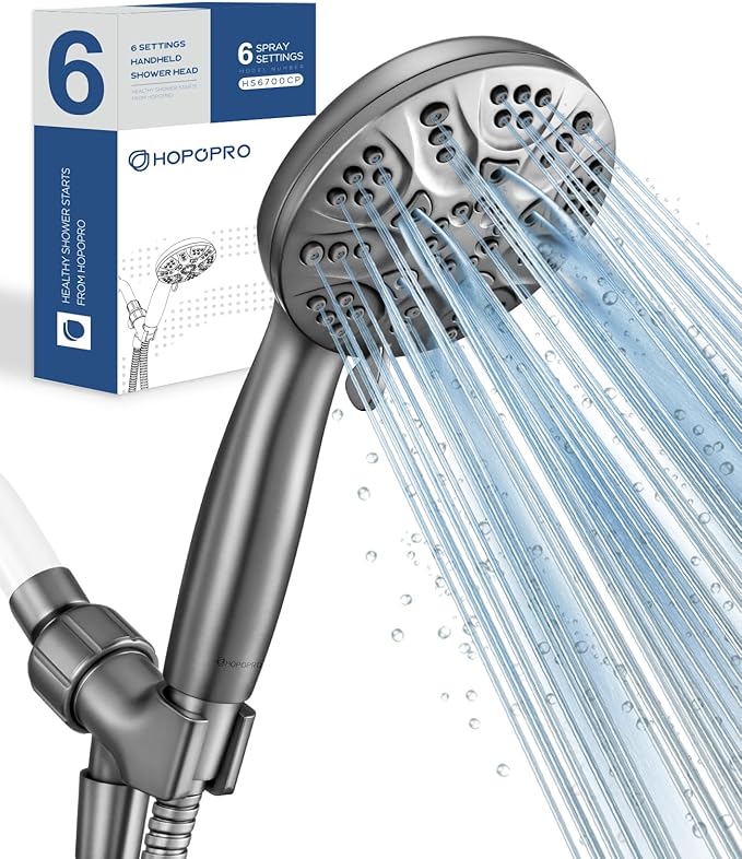 6-Mode High Pressure Handheld Shower Head Set, Consumer Reports Recommended by HOPOPRO