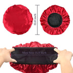 Three-Layer Terry Cloth Lined Satin Shower Cap, - Image 2