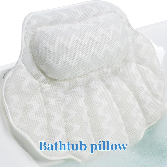 Super Thick Bath Pillow, Soft and Comfortable Bath Pillow, 4D mesh Fabric and 6 - Image 2