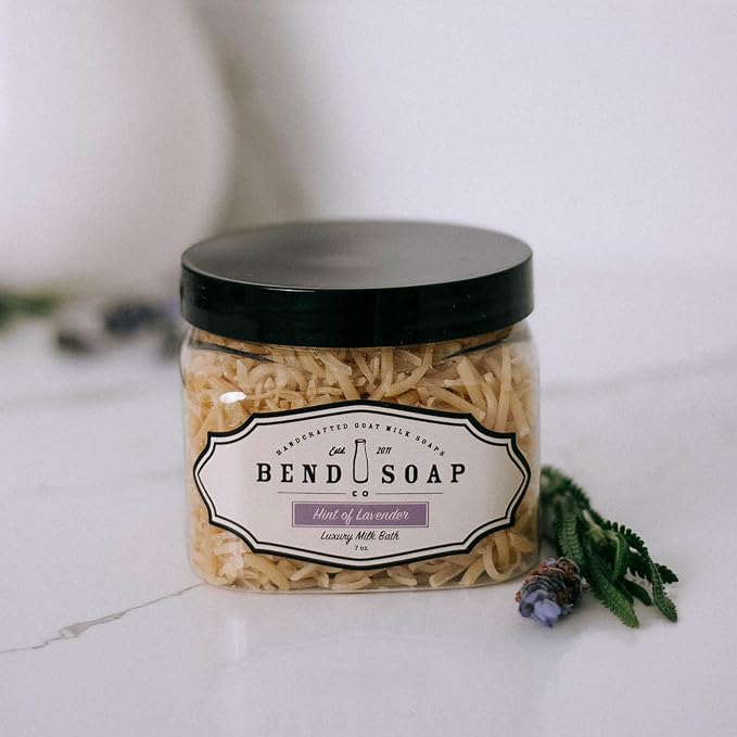HInt of Lavender Milk Bath, 100% Natural Ingredients, Bubble Bath, Gentle by BendSoapCo