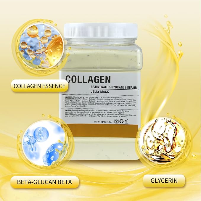 Jelly Mask for Facials Professional, Hydrating & Moisturizing Peel-Off Natural - Image 3