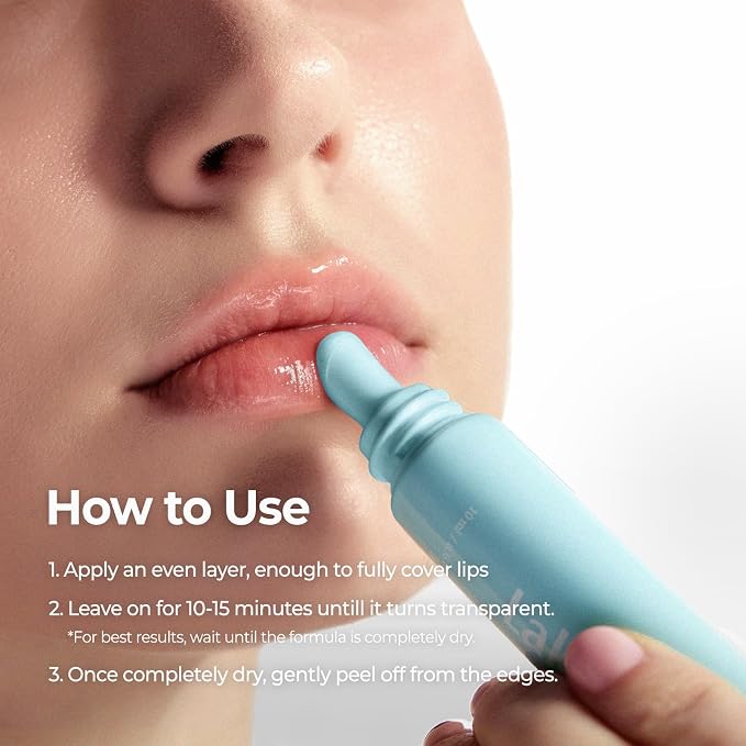 Laka Soothing Prep Lip Mask, Cooling Peel Off Korean Lip Mask, Gentle Exfoliator - Image 9