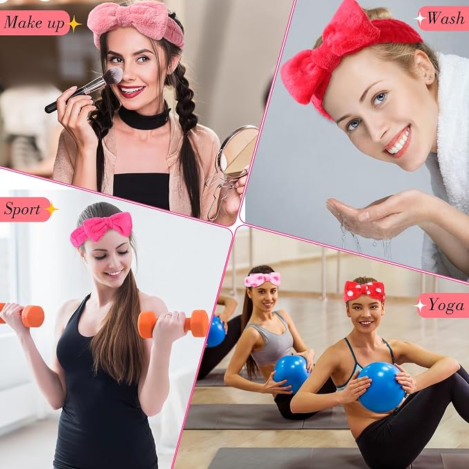 WILLBOND 24 Pieces Spa Headband Bulk Skincare Headbands Face Wash Makeup - Image 6
