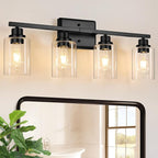 Unicozin Modern Bathroom Light Fixtures, 4 Light Vanity Lights Over Mirror by Unicozin