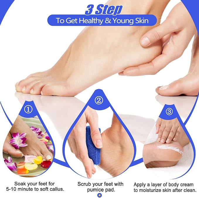 Disposable Foot Scrubber Sponge Pads Pedicure Pumice Stone - Image 3