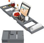 Bamboo Bathtub Tray Caddy - Image 9