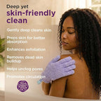 Love Being Scrubbed Body Exfoliating Gloves, Stretchy Exfoliating Body Scrubber - Image 3