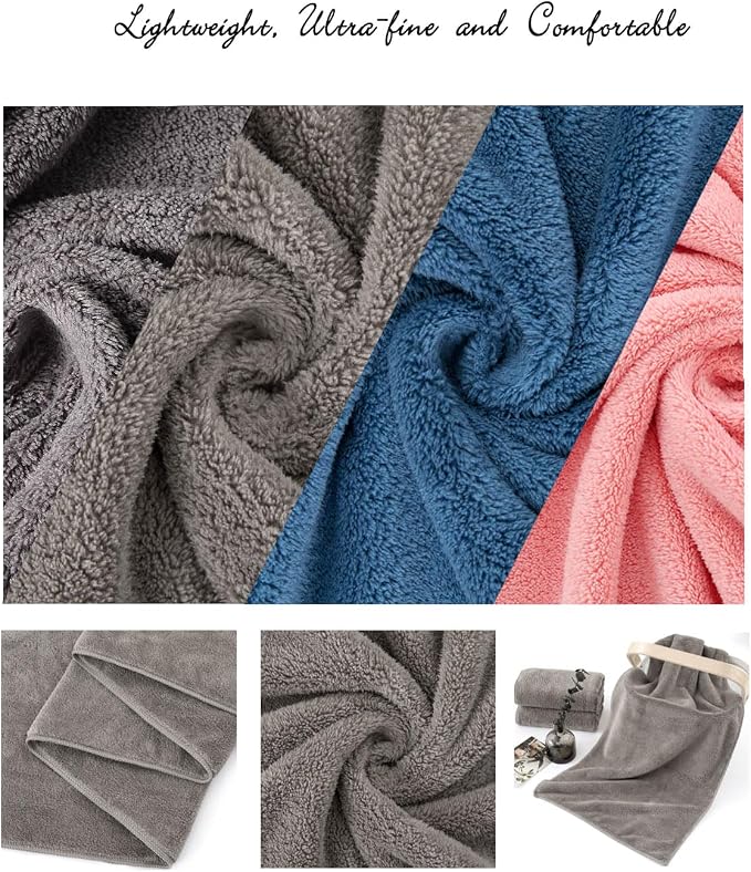 Lumimi Towels 4 Pack Microfiber Bath Towel Set Very Soft Lightweight Quick Dry - Image 4