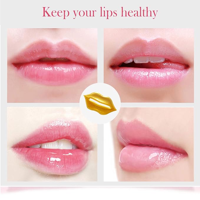 Adofect 30 Pieces Collagen Crystal Gold Lip Care Gel Masks, Collagen Crystal - Image 7