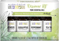 Aura Cacia Discover Essential Oils Kit, Eucalyptus, Peppermint & Tea Tree Oils by AuraCacia