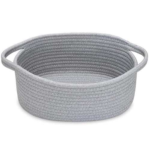 ABenkle Small Basket, Rope Room Shelf Storage Basket, Cat Dog Toys Basket Chest by ABenkle