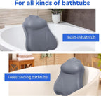 Goowin Bath Pillows for Tub, New Generation Skin-Friendly Silicone Bath Pillow - Image 6