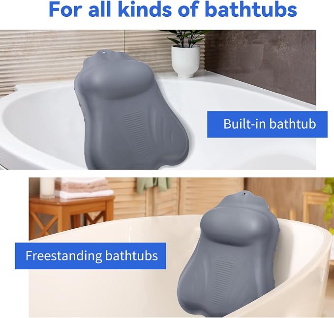 Goowin Bath Pillows for Tub, New Generation Skin-Friendly Silicone Bath Pillow - Image 6