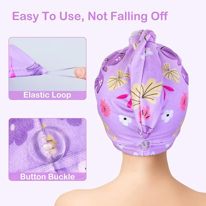 FIOBEE Microfiber Hair Towel Wrap - Image 4