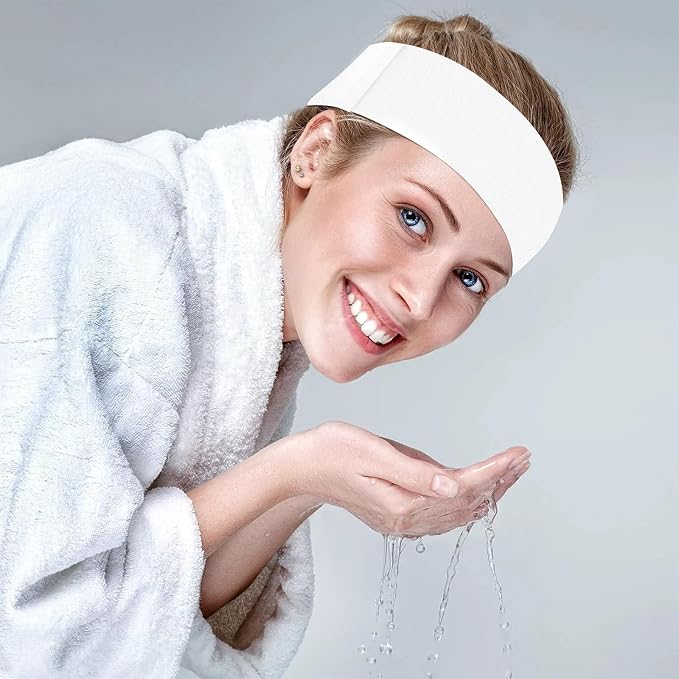 100 Count Disposable Headbands for Spa Headband for Washing Face Individually - Image 6