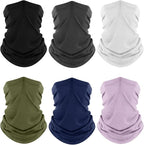 Fuinloth Neck Gaiter, 6 Pack Cooling UV Protection Bandana Face Mask Gator Scarf by fuinloth