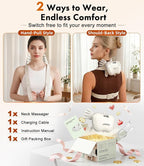 Wireless Neck Massager with Heat, Rechargeable Shiatsu Neck and Shoulder - Image 8