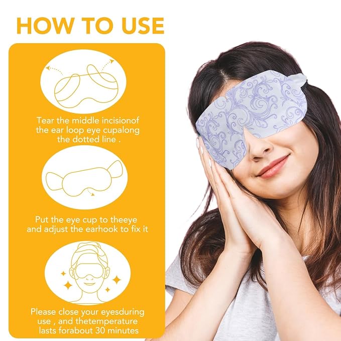 XPCARE 24 Pack Steam Eye Masks for Dry Eyes, Self Heated Steam Warm Eye Mask - Image 6