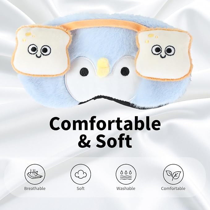 PERFECTSIGHT Sleep Eye Masks, Cute Penguin Sleep Eye Cover Lightweight - Image 2