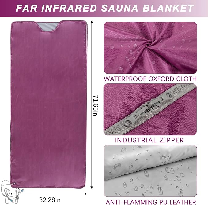 Infrared Sauna Blanke, Heat Healer Sauna Blanket Wrap, Portable Sauna Blanket - Image 2